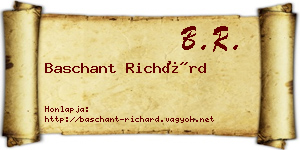 Baschant Richárd névjegykártya